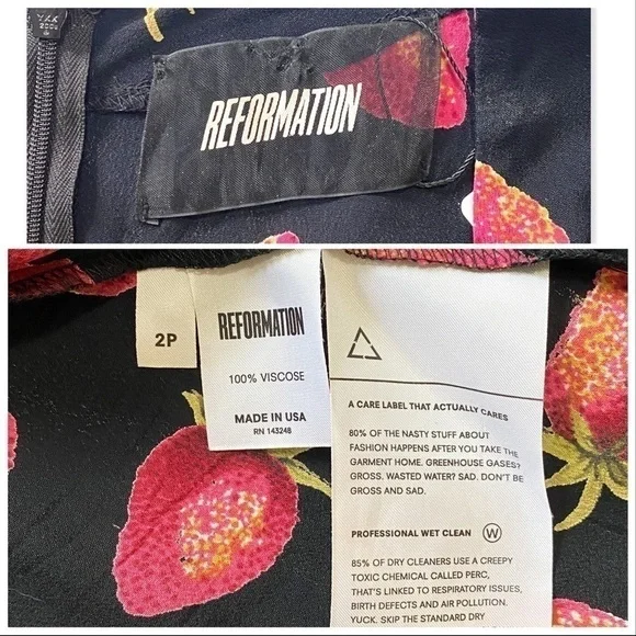 Reformation Koa mini dress, strawberry, size 2P - Picture 12 of 15